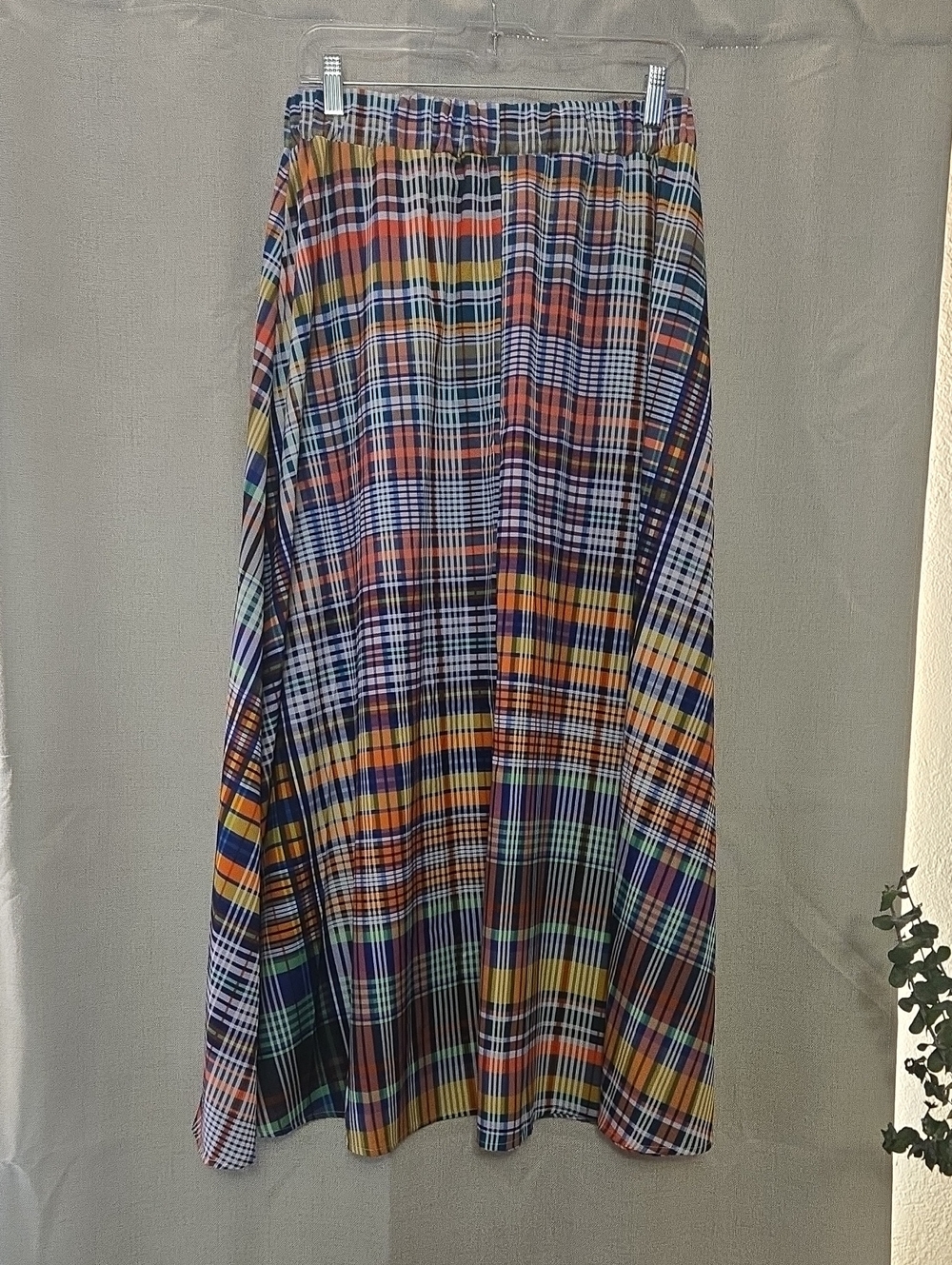 Multi-Color Plaid Maxi Skirt - Women
